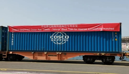 中歐陸海快線海信專列開通 有效提升歐洲地區(qū)供應(yīng)鏈效率